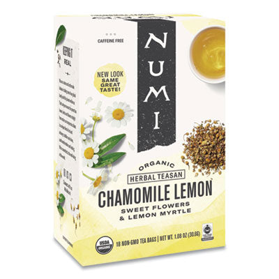 Numi® Organic Tea, 1.8 oz, Chamomile Lemon, 18/Box Beverages-Tea Bag - Office Ready