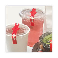 National Checking Company™ SecureIT™ Tamper Evident Food Container Seals, 1" x 7", Red, Paper, 250/Roll, 2 Rolls/Pack