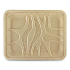 World Centric® Fiber Trays, PLA Lined, PFAS Free, 1-Compartment, 9.1 x 7.1 x 0.7, Natural, 500/Carton