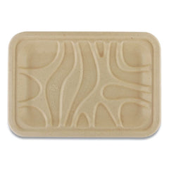 World Centric® Fiber Trays, PLA Lined, PFAS Free, 1-Compartment, 8.2 x 5.7 x 0.7, Natural, 500/Carton