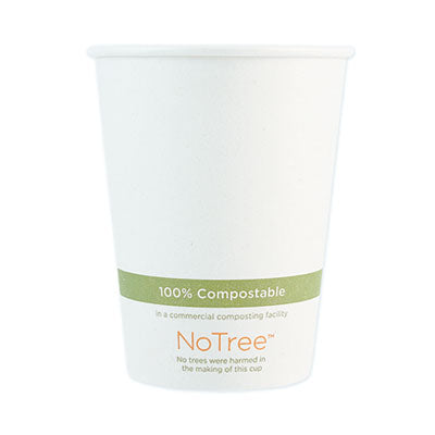 World Centric® NoTree™ Paper Hot Cups, 12 oz, Natural, 1,000/Carton Hot Drink Cups, Paper - Office Ready