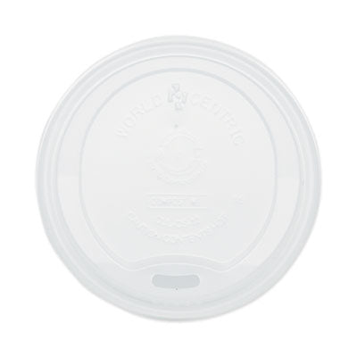 World Centric® PLA Lids for Hot Cups, Fits 10 oz to 20 oz Cups, White, 1,000/Carton Hot Cup Lids - Office Ready