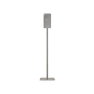 HON® Hand Sanitizer Station Stand, 12 x 16 x 54, Silver Hand Sanitizer Accessories-Floor Stand - Office Ready