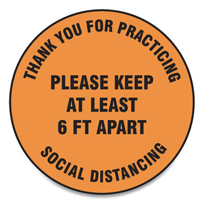 Accuform® Slip-Gard™ Social Distance Floor Signs, 12