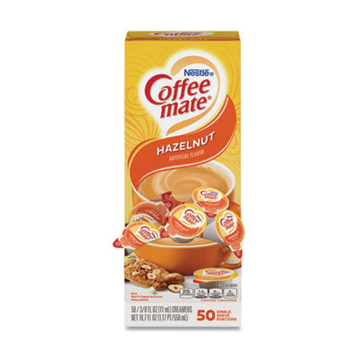 Coffee mate® Liquid Coffee Creamer, Hazelnut, 0.38 oz Mini Cups, 50/Box Coffee Condiments-Creamer - Office Ready
