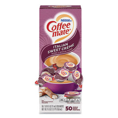 Coffee mate® Liquid Coffee Creamer, Italian Sweet Creme, 0.38 oz Mini Cups, 50/Box