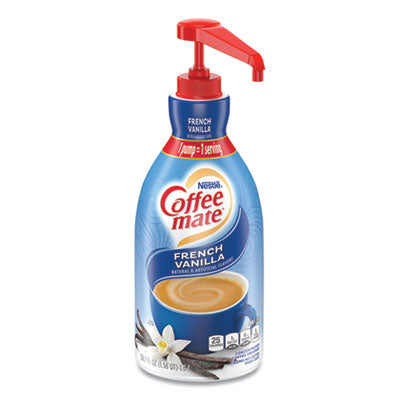 Coffee mate® Liquid Creamer Pump Bottle, French Vanilla, 1500mL Pump Bottle Coffee Condiments-Creamer - Office Ready