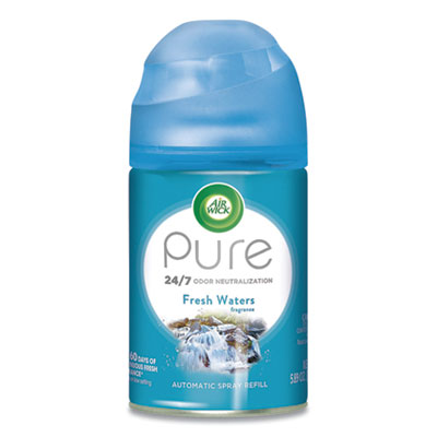Air Wick® FRESHMATIC®ULTRA Automatic Spray Refills, Fresh Waters, 5.89 oz Aerosol Spray Air Fresheners/Odor Eliminators-Aerosol Refill - Office Ready