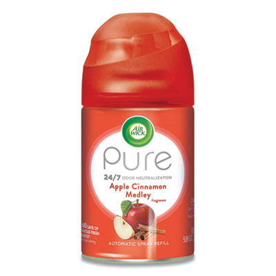 Air Wick® FRESHMATIC® ULTRA Automatic Spray Refills, Apple Cinnamon Medley, 5.89 oz Aerosol Spray Aerosol Air Freshener/Odor Eliminator Refills - Office Ready