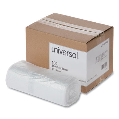 Universal® Shredder Bags, 40-45 gal Capacity, 100/Box Shredder Bags - Office Ready