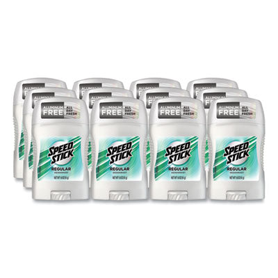 Speed Stick® Deodorant, Regular Scent, 1.8 oz, White, 12/Carton Anti-Perspirants/Deodorants - Office Ready