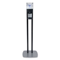 PURELL® ES8 Hand Sanitizer Floor Stand with Dispenser, 1,200 mL, 13.5 x 5 x 28.5, Graphite/Silver Automatic Hand Cleaner Dispensers - Office Ready
