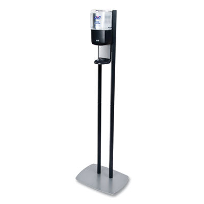 PURELL?« ES6 Hand Sanitizer Floor Stand with Dispenser, 1,200 mL, 13.5 x 5 x 28.5, Graphite/Silver Automatic Hand Cleaner Dispensers - Office Ready
