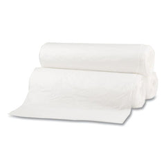 Boardwalk® Repro Low-Density Can Liners, 30 gal, 0.62 mil, 30 x 36, White, 10 Bags/Roll, 20 Rolls/Carton