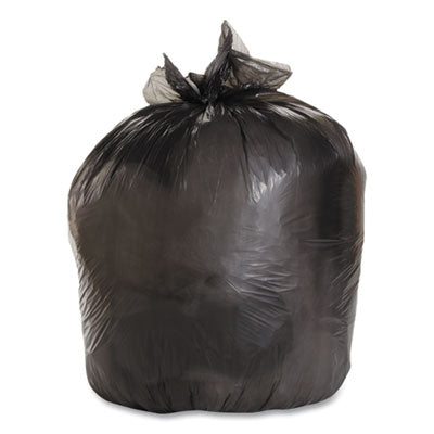 Boardwalk® Linear Low Density Industrial Can Liners, 45 gal, 0.7 mil, 40 x 46, Black, 100/Carton Bags-Low-Density Waste Can Liners - Office Ready