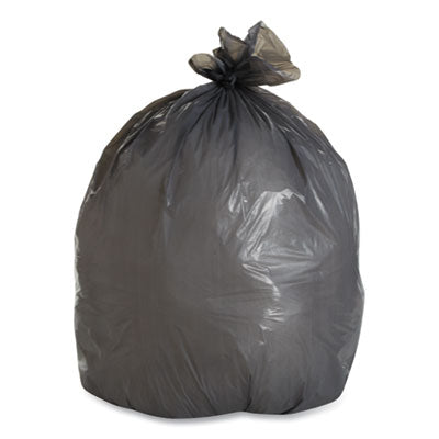 Boardwalk® Linear Low Density Industrial Can Liners, 60 gal, 1.3 mil, 38 x 58, Gray, 100/Carton Bags-Low-Density Waste Can Liners - Office Ready