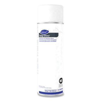 Diversey™ Deep Gloss® Stainless Steel Maintainer, 16 oz Aerosol Spray, 12/Carton Metal Cleaners/Polishes - Office Ready