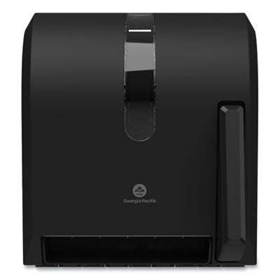 Georgia Pacific® Professional Hygienic Push-Paddle Roll Towel Dispenser, 13 x 10 x 14.4, Black Towel Dispensers-Roll, Lever - Office Ready