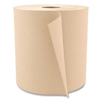 Boardwalk® Paper Towel Rolls, Nonperforated 1-Ply Natural, 800 ft, 6 Rolls/Carton Towels & Wipes-Hardwound Paper Towel Roll - Office Ready