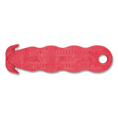 San Jamar® Klever Kutter™ Safety Cutter, 3 Razor Blades, Red Knives-Safety Hook Utility/Box Cutter - Office Ready