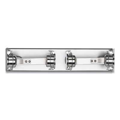San Jamar® Locking Toilet Tissue Dispenser, 12 3/8 x 4 1/2 x 2 3/4, Chrome Toilet Paper Dispensers-Standard Roll, Twin - Office Ready