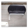 San Jamar® Twin Jumbo Bath Tissue Dispenser, 19 x 5 1/4 x 12, Transparent Black Pearl Toilet Paper Dispensers-JRT Jr. Roll, Twin - Office Ready