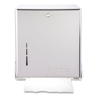 San Jamar® True Fold™ C-Fold/Multifold Towel Dispenser, 11.63 x 5 x 14.5, Chrome Towel Dispensers-Multifold - Office Ready