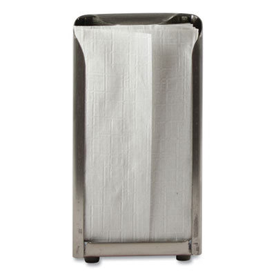 San Jamar® Tabletop Napkin Dispenser, Tall Fold, 3.75 x 4 x 7.5, Capacity: 150, Chrome Napkin Dispensers - Office Ready