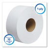 Scott® Essential JRT, Septic Safe, 1-Ply, White, 2,000 ft, 12 Rolls/Carton Tissues-Bath JRT Roll - Office Ready