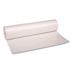 Boardwalk® Low Density Reprocessed Resin Can Liners, 56 gal, 1.4 mil, 43" x 47", Clear, 10 Bags/Roll, 10 Rolls/Carton