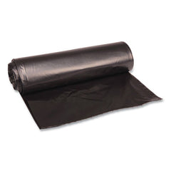 Boardwalk® Low Density Reprocessed Resin Can Liners, 33 gal, 1.6 mil, 33" x 39", Black, 10 Bags/Roll, 10 Rolls/Carton