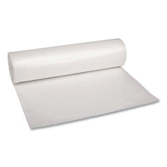 Boardwalk® Low Density Reprocessed Resin Can Liners, 60 gal, 1.1 mil, 38" x 58", Clear, 10 Bags/Roll, 10 Rolls/Carton
