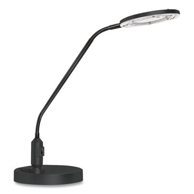 Alera® Desktop LED Magnifier Lamp, 3 Diopter LED Desktop Magnifier, 6.88w x 16.63d x 16.75h, Black Desk & Task Lamps - Office Ready