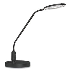 Alera® Desktop LED Magnifier Lamp, 3 Diopter LED Desktop Magnifier, 6.88w x 16.63d x 16.75h, Black