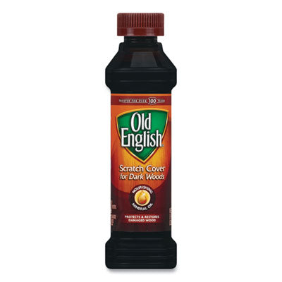 OLD ENGLISH® Furniture Scratch Cover, For Dark Woods, 8 oz Bottle, 6/Carton Cleaners & Detergents-Wood Polish/Cleaner - Office Ready