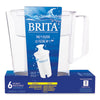 Brita® Classic Water Filter Pitcher, 40 oz, 5 Cups, Clear Water Filtration System Decanters/Pitchers - Office Ready