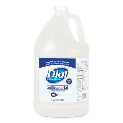 Dial® Professional Antibacterial Liquid Hand Soap for Sensitive Skin, Floral, 1 gal, 4/Carton Liquid Soap Refills, Antibacterial - Office Ready