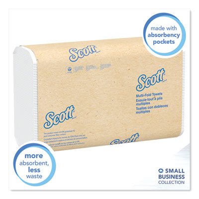 Scott® Folded Paper Towels, Absorbency Pockets, 9 2/5 x 9 1/5, White, 250 Sheets/Pack Towels & Wipes-Multifold Paper Towel - Office Ready