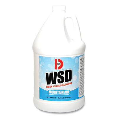 Big D Industries Water-Soluble Deodorant, Mountain Air, 1 gal Bottle, 4/Carton Air Fresheners/Odor Eliminators-Liquid Concentrate - Office Ready