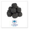 Boardwalk® Stainless Steel Scrubber, Large Size, 2.5 x 2.75, Steel Gray, 12/Carton Scouring Pads/Sticks-Stainless Steel Scrubber - Office Ready