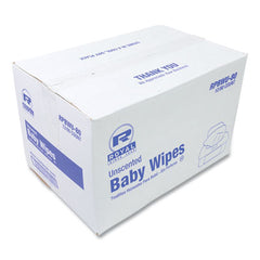 AmerCareRoyal® Baby Wipes, White, 80/Tub, 12/Carton