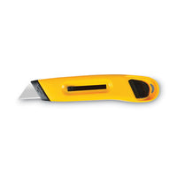 COSCO Plastic Utility Knife, Yellow Knives-Retractable Utility/Box Cutter - Office Ready