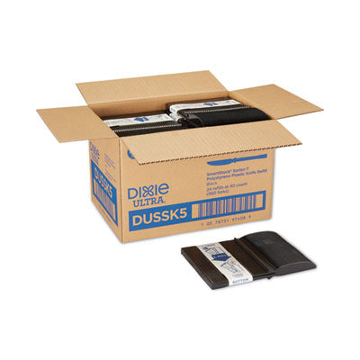 Dixie® SmartStock® Tri-Tower Dispensing System Cutlery, Knives, Mediumweight, Polystyrene, Black, 40/Cartridge, 24 Cartridges/Carton Utensils-Disposable Knife - Office Ready
