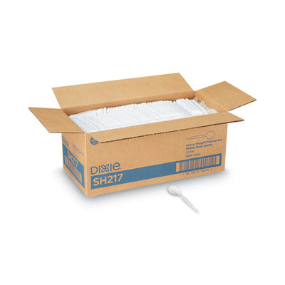 Dixie® Plastic Cutlery, Heavyweight Soup Spoons, White, 1,000/Carton Utensils-Disposable Soup Spoon - Office Ready