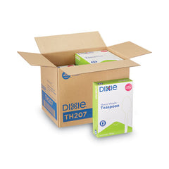 Dixie® Plastic Cutlery, Heavyweight Teaspoons, White, 1,000/Carton