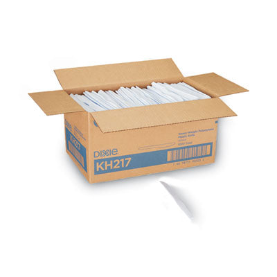 Dixie® Plastic Cutlery, Heavyweight Knives, White, 1,000/Carton Utensils-Disposable Knife - Office Ready