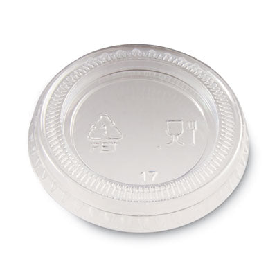 Dixie?« Plastic Portion Cup Lid, Fits 1 oz Portion Cups, Clear, 4,800/Carton Portion Cup Lids - Office Ready