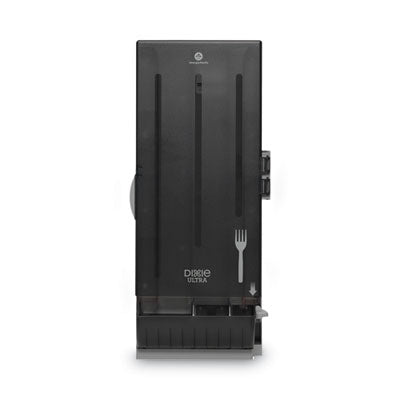 Dixie® SmartStock® Classic Medium-Weight Polystyrene Dispenser, Forks, 10 x 8.78 x 24.75, Smoke Tower Utensil Dispensers - Office Ready