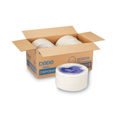 Dixie® Paper Dinnerware, Plates, White, 8.5