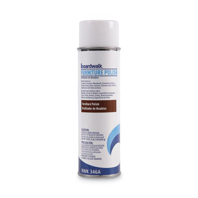 Boardwalk® Furniture Polish, Lemon, 19 oz Aerosol Spray Cleaners & Detergents-Wood Polish/Cleaner - Office Ready